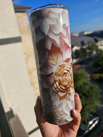 3D Flowers 20oz Tumbler