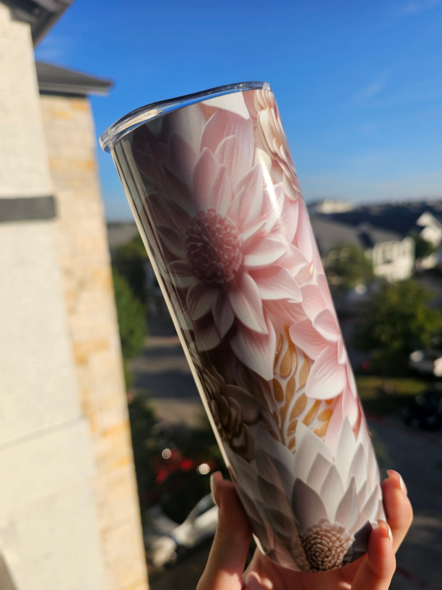 3D Flowers 20oz Tumbler