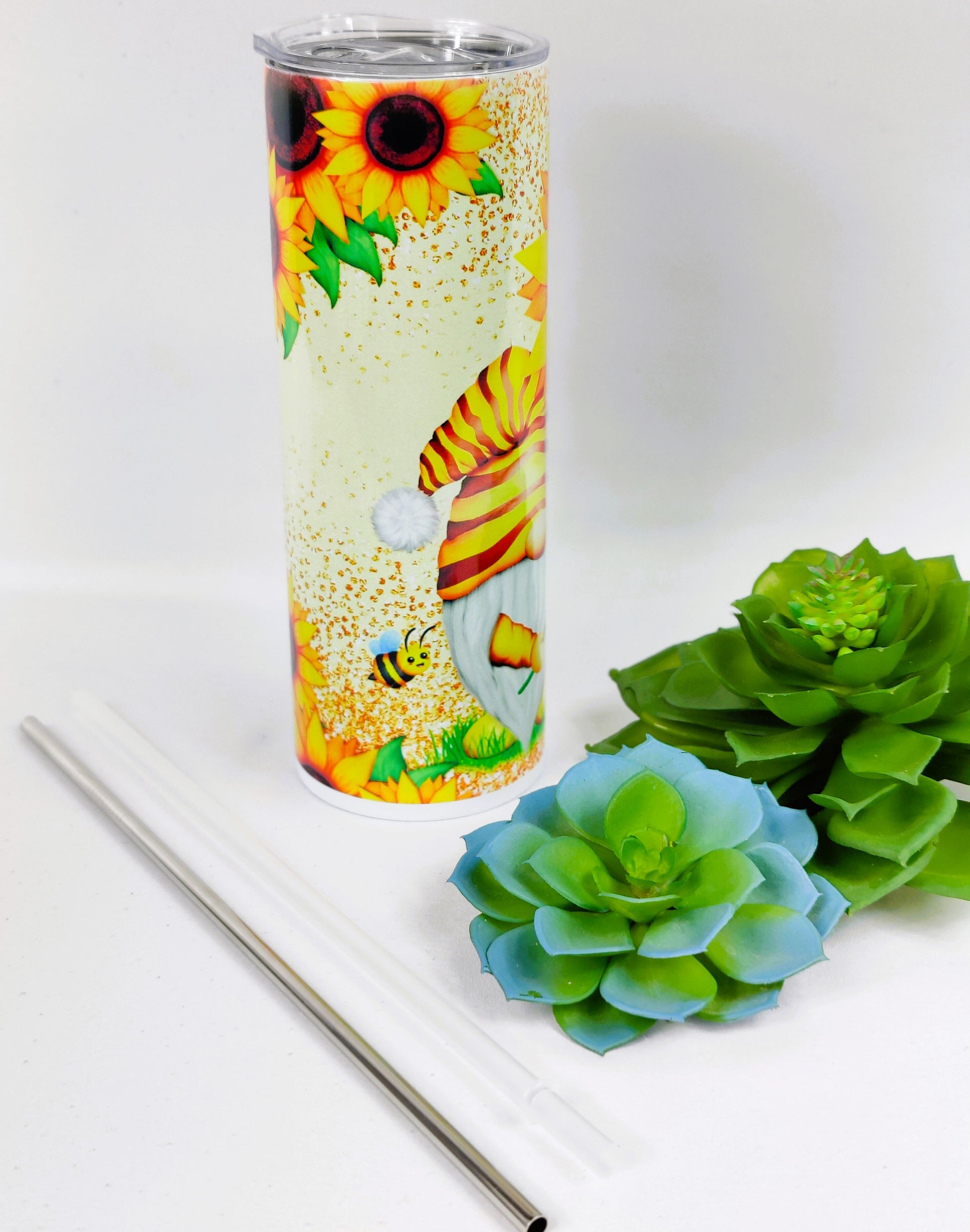 Sunflower Gnome Tumbler