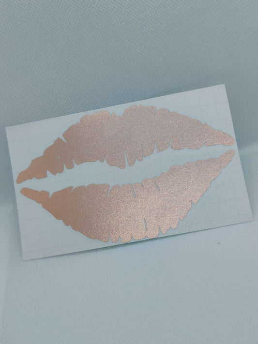 Rose Gold KISS Vinyl Decal