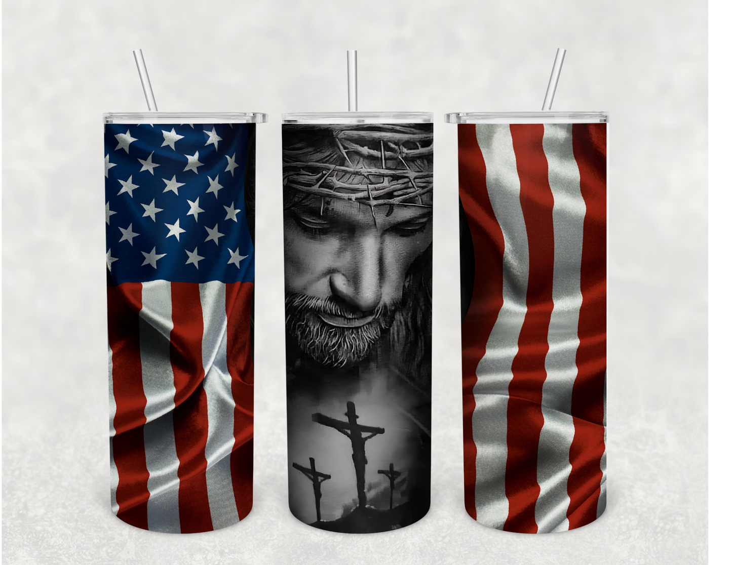 Jesus USA Flag Tumbler